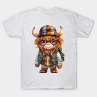 Back To School Highland Cow T-Shirt